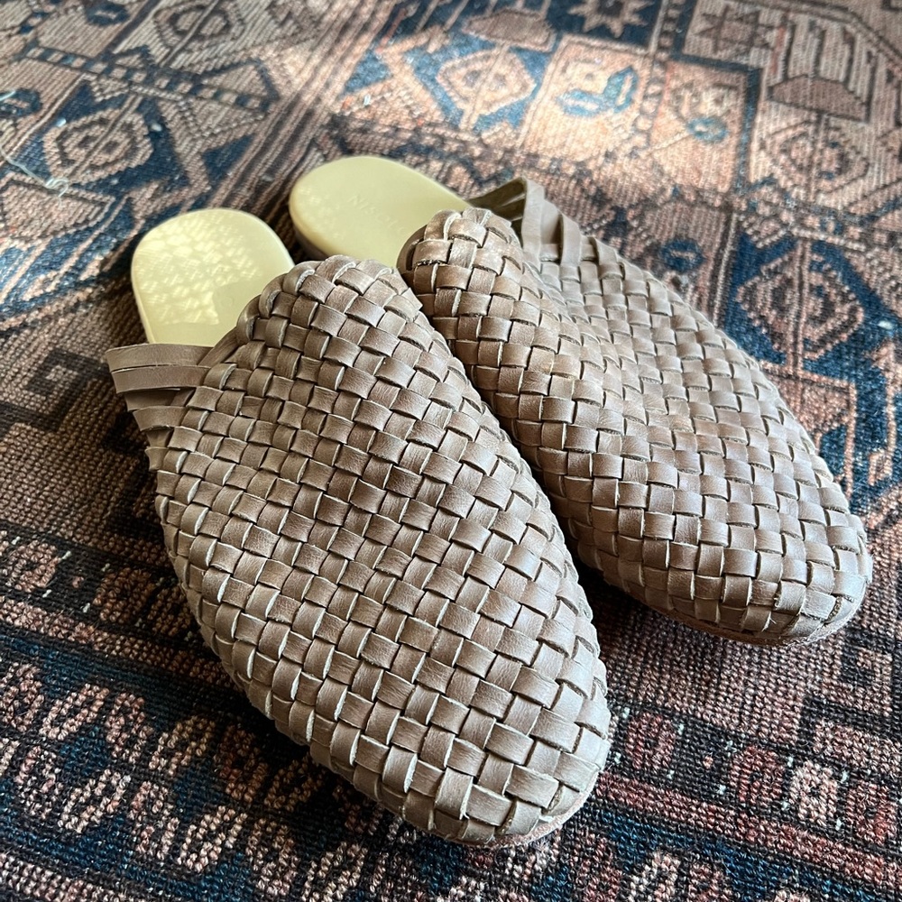 Discontinued Nisolo Woven Leather Mules